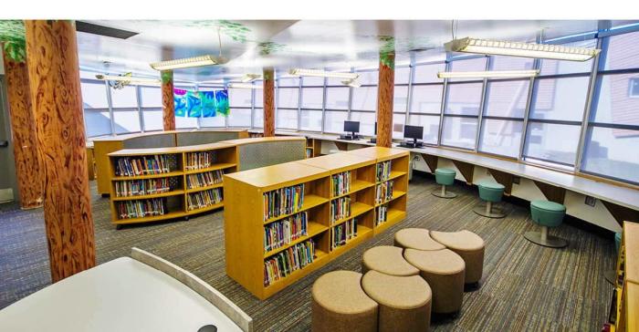 Desain ruang perpustakaan sekolah minimalis